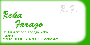 reka farago business card